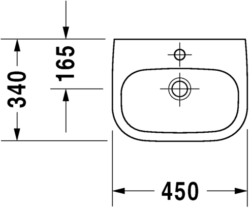 Thumbnail: Duravit D-Code Wall Mounted Basin 070545