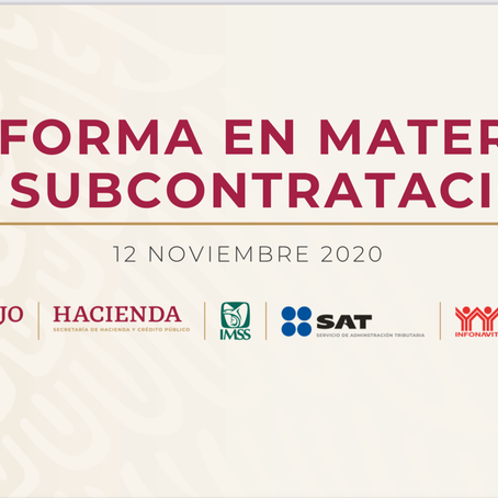Reforma en Materia de Subcontratación