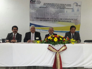 ENTREGA DE CONSTANCIAS DE TERMINACIÓN DE ESTUDIOS EN LA SEDE MATEHUALA