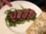 A delicious plate of venison