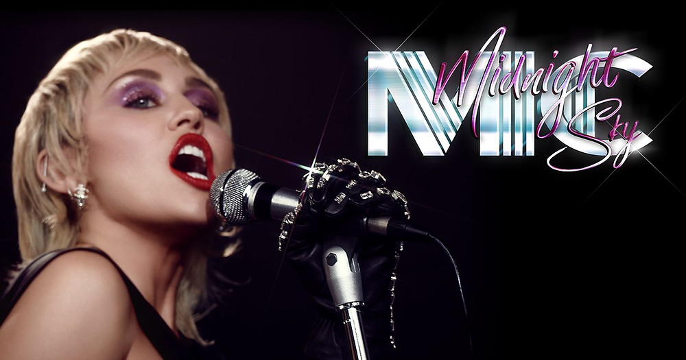 A picture of Miley Cyrus’ midnight sky song