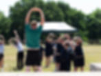 Warming up for Sports Day.