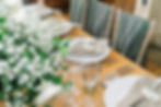 Table arrangements at Melchet Court