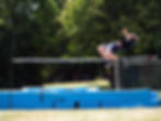 Pupils taking on the high jump which was hugely popular.