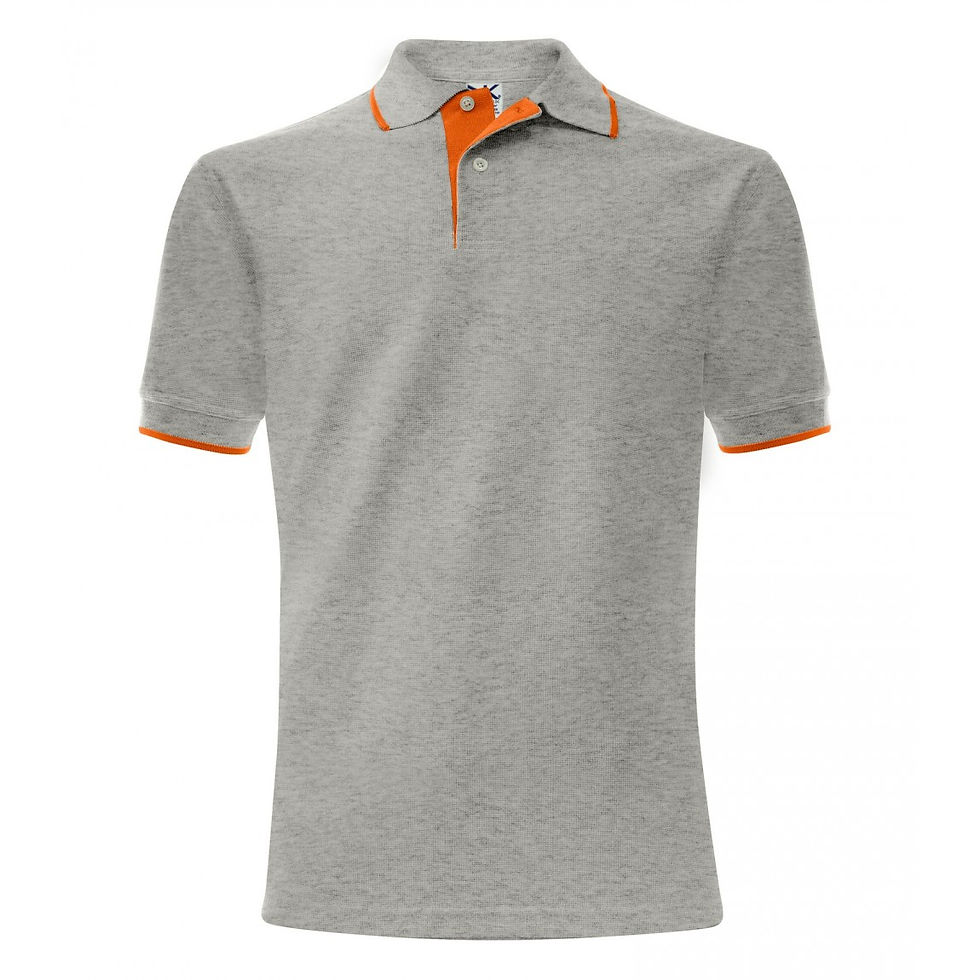 Miniatura: Polo de hombre con combinación de gofres #MA710