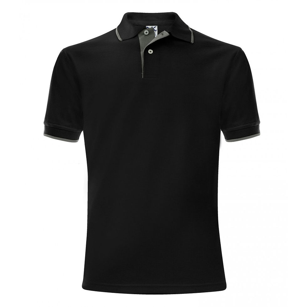 Miniatura: Polo de hombre con combinación de gofres #MA710