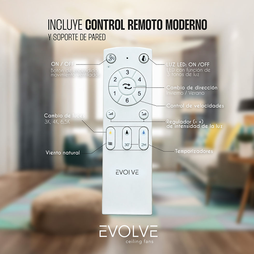 Miniatura: Ventilador de techo Evolve series sin luz