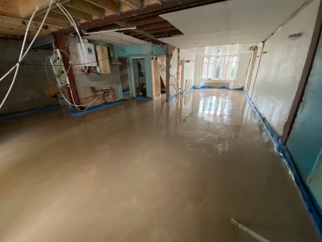 before and after deppling screed it is inportant you find a good screeder as takes years of practice