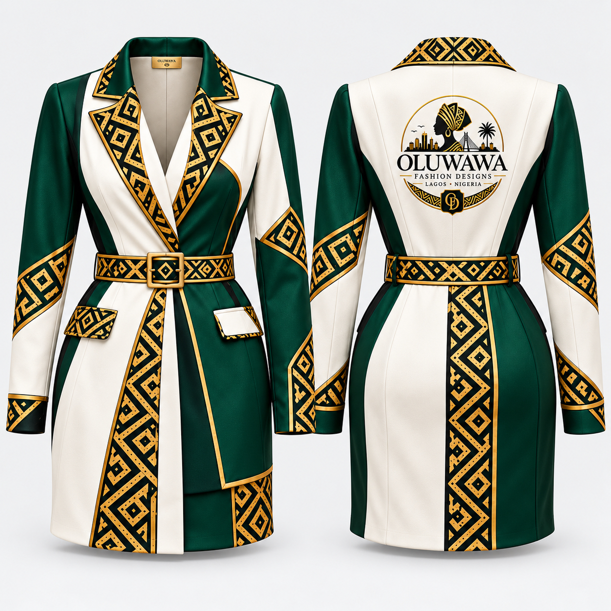 OLUWAWA Heritage Royale Blazer Dress