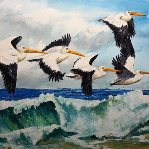 Coastal Birdlife in Watercolor