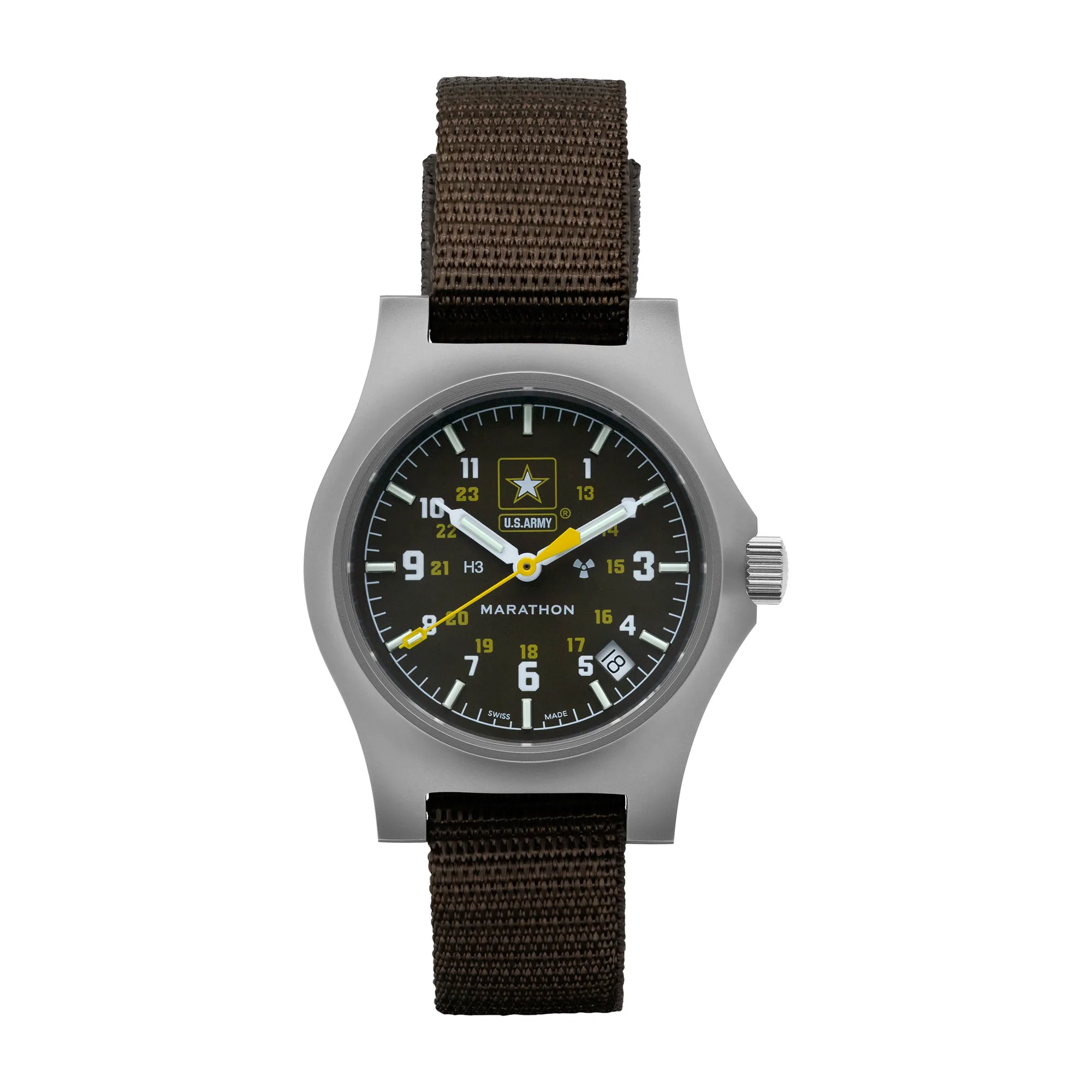 Official US Army™ Officer's Watch with Date (GPQ) 39mm (Case/Crown)