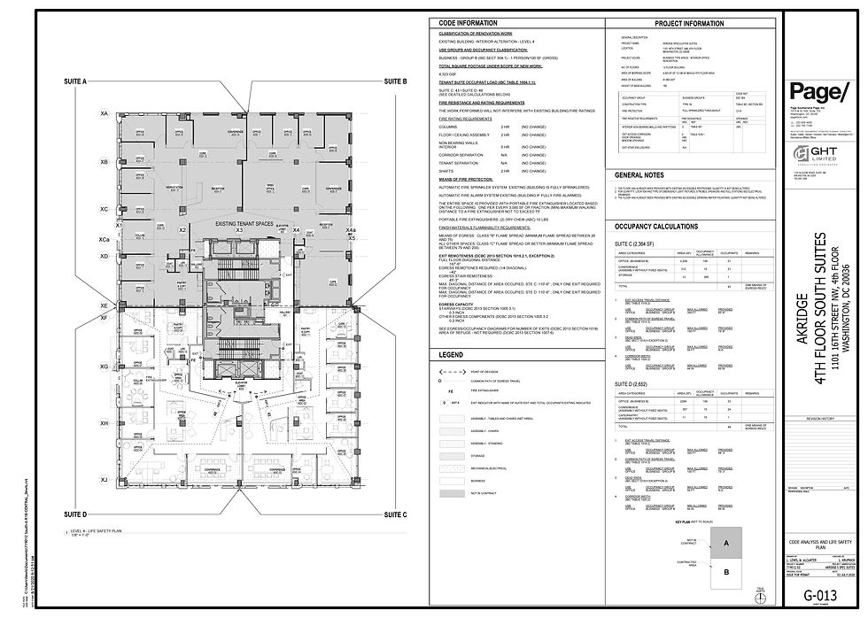 G-013 - CODE ANALYSIS AND LIFE SAFETY PLAN