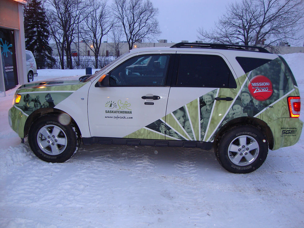 Safe Sask - vinyl SUV wrap.