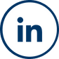 The LinkedIn "in" logo inside a navy circle.