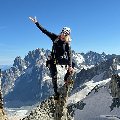 Chamonix alpine climbing