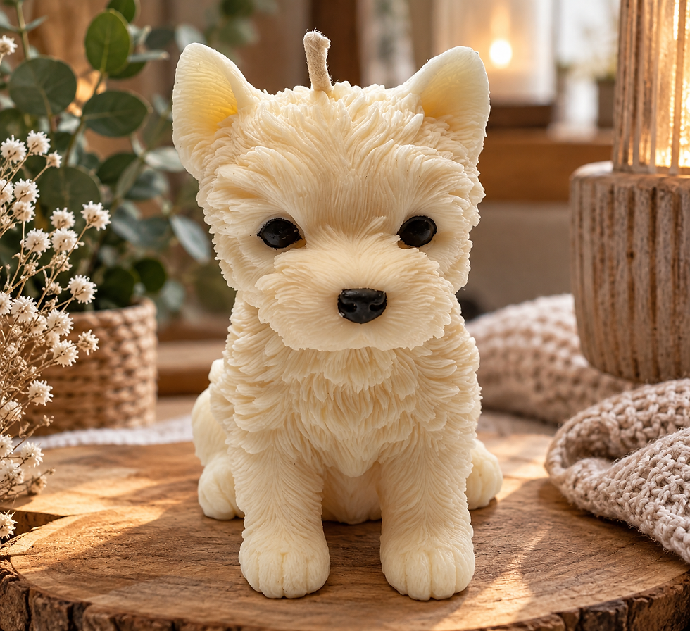 Miniature : WESTIE - Bougie décorative en forme de Chien