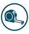 green meauring tape icon