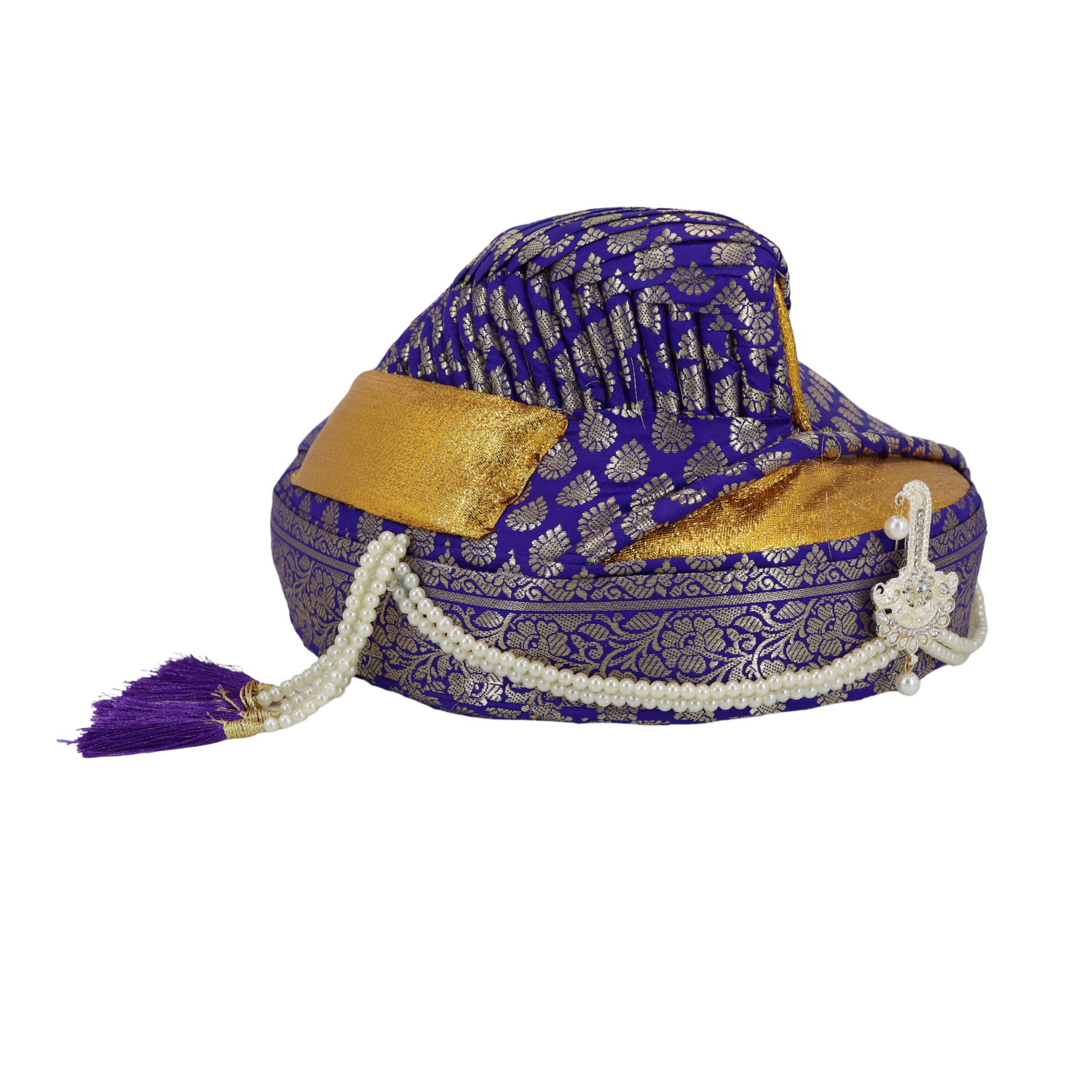 Blue Designer Butta Peshwai Pagadi