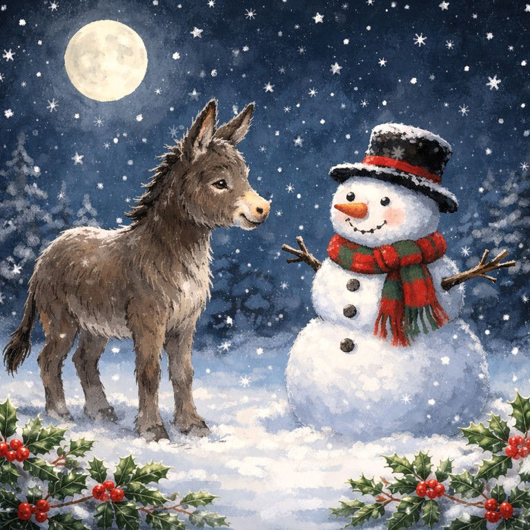 26139 - Donkey and Snowman