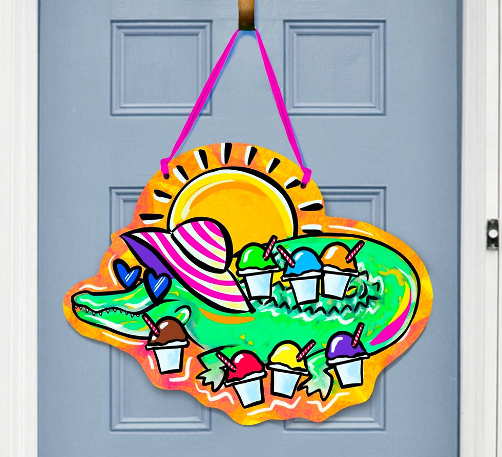 Snowball Allie Gator Door Hanger