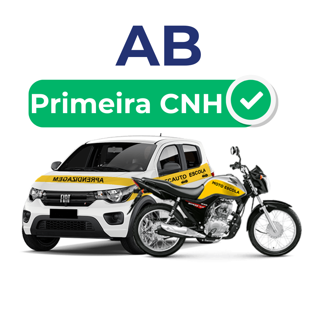 PRIMEIRA CNH -AB-2 AULAS CARRO E  2 AULAS MOTO