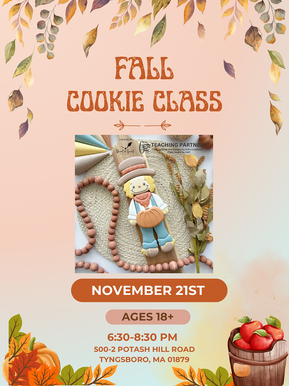Build a Scarecrow Cookie Class (18+)