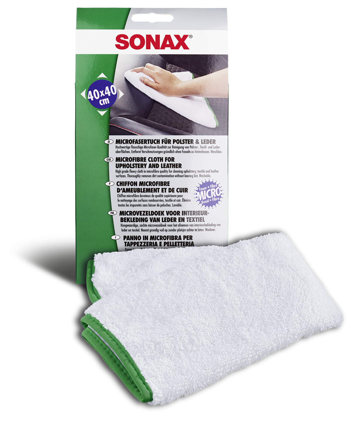 SONAX Mikropluošto šluostė apmušalams ir odai valyti