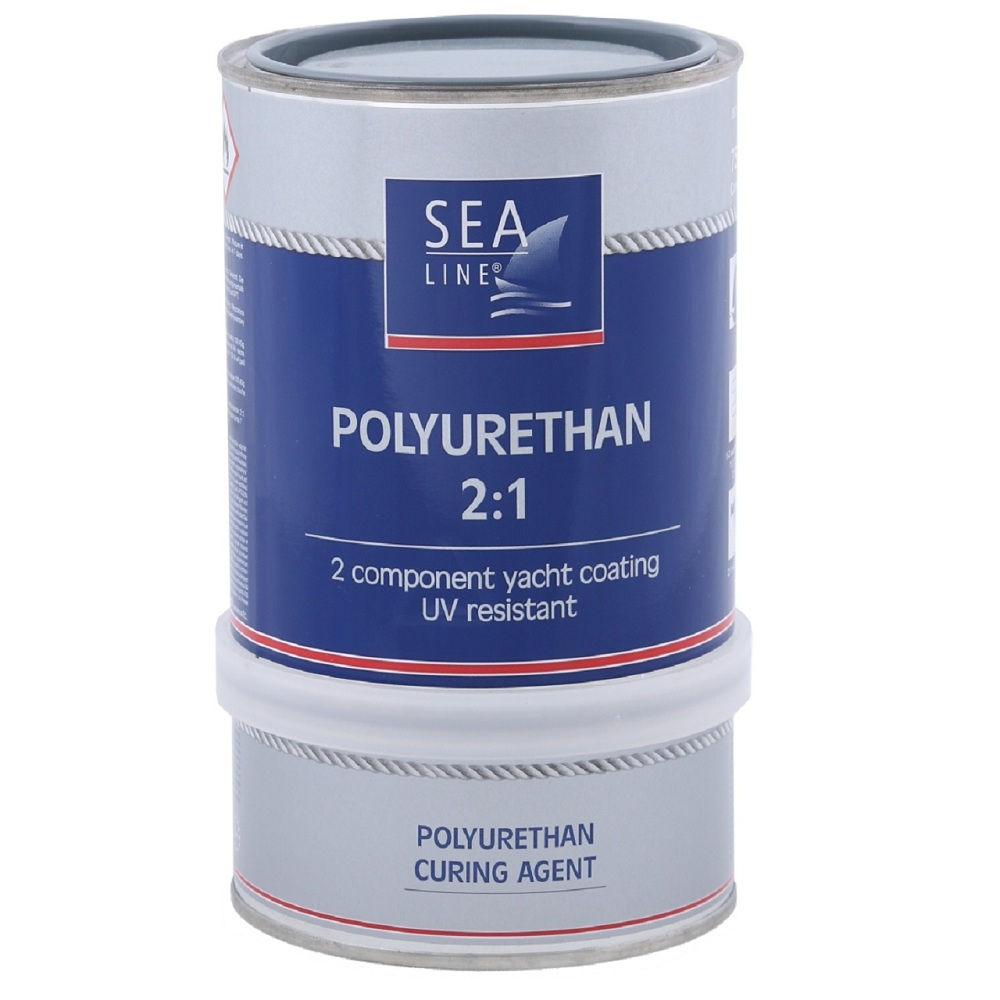 SEA-LINE 2-JŲ KOMPONENTŲ POLIURETANINIAI DAŽAI 0,75L PILKA - RAL-7000