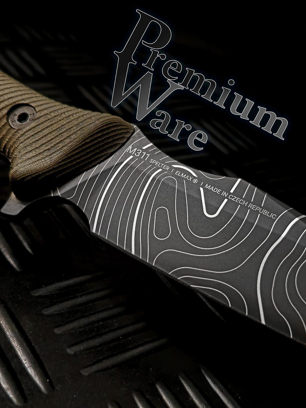 Miniaturbild: ANV | M311 Spelter | Topografic | ELMAX | Griff Olive | Kydex Olive