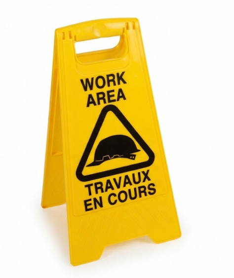 Enseigne de sécurité (travaux en Cours)