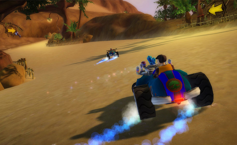 screengrab of gameplay - kart racing on the Seaside Track