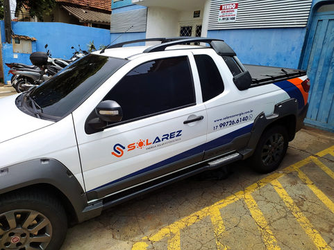 Personalização de Veículos Caminhonete - Solarez