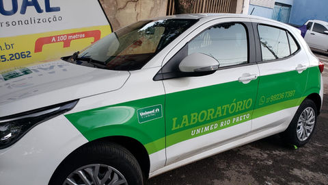 Personalização de Veículo Carro Unimed 