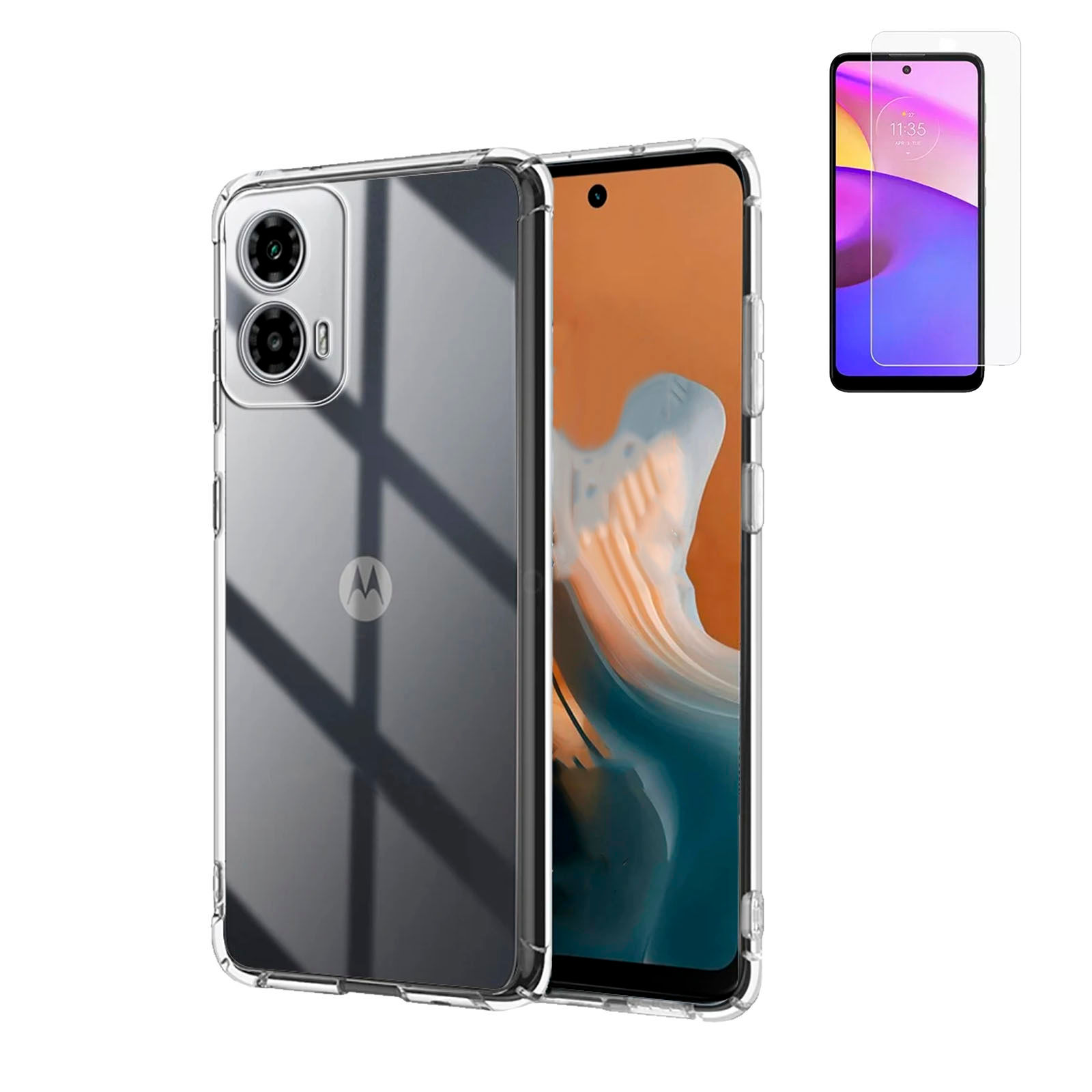 Funda Protector Para Motorola Moto G34 Mas Vidrio