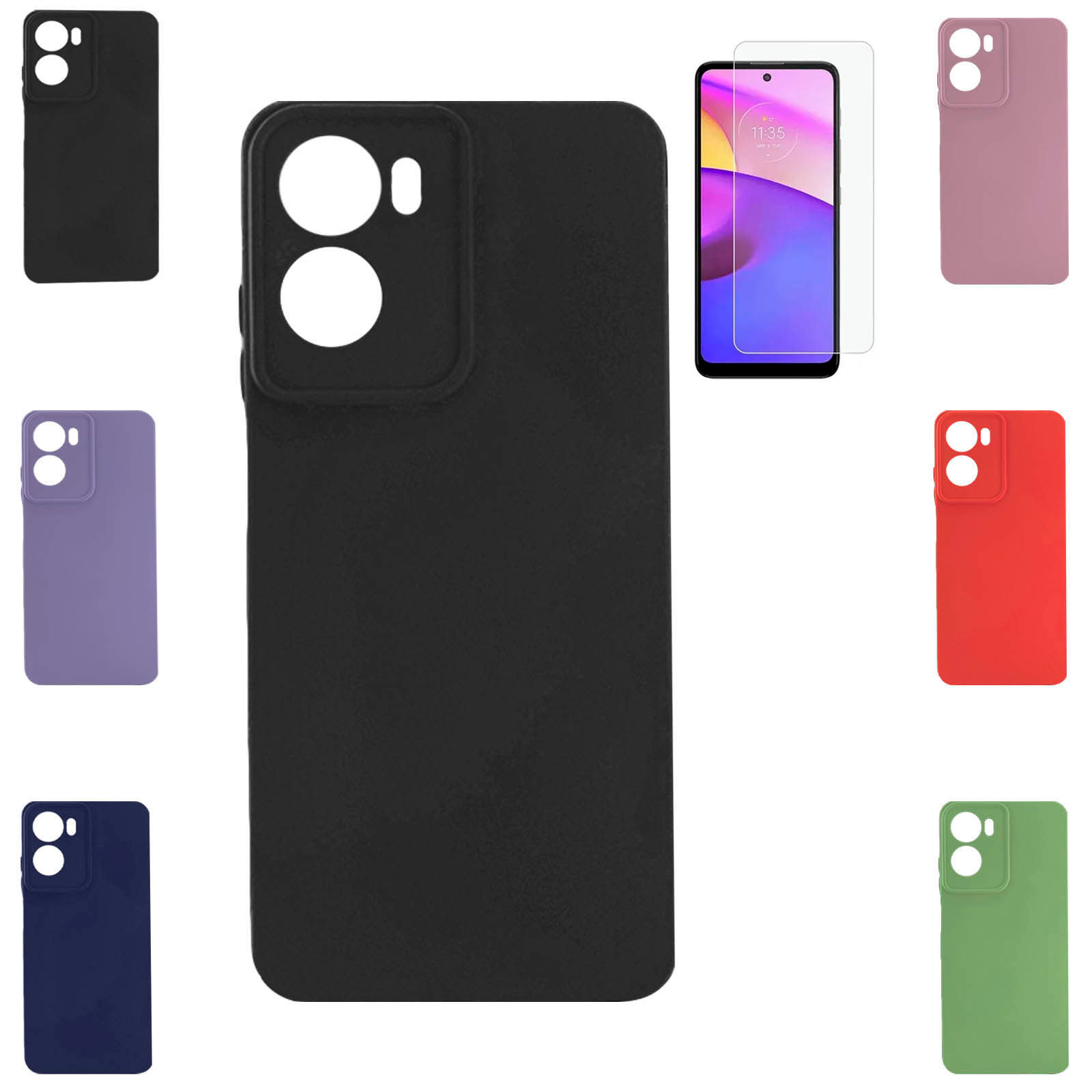 Funda Para Moto Motorola G05 Silicona Carcasa Y Vidrio