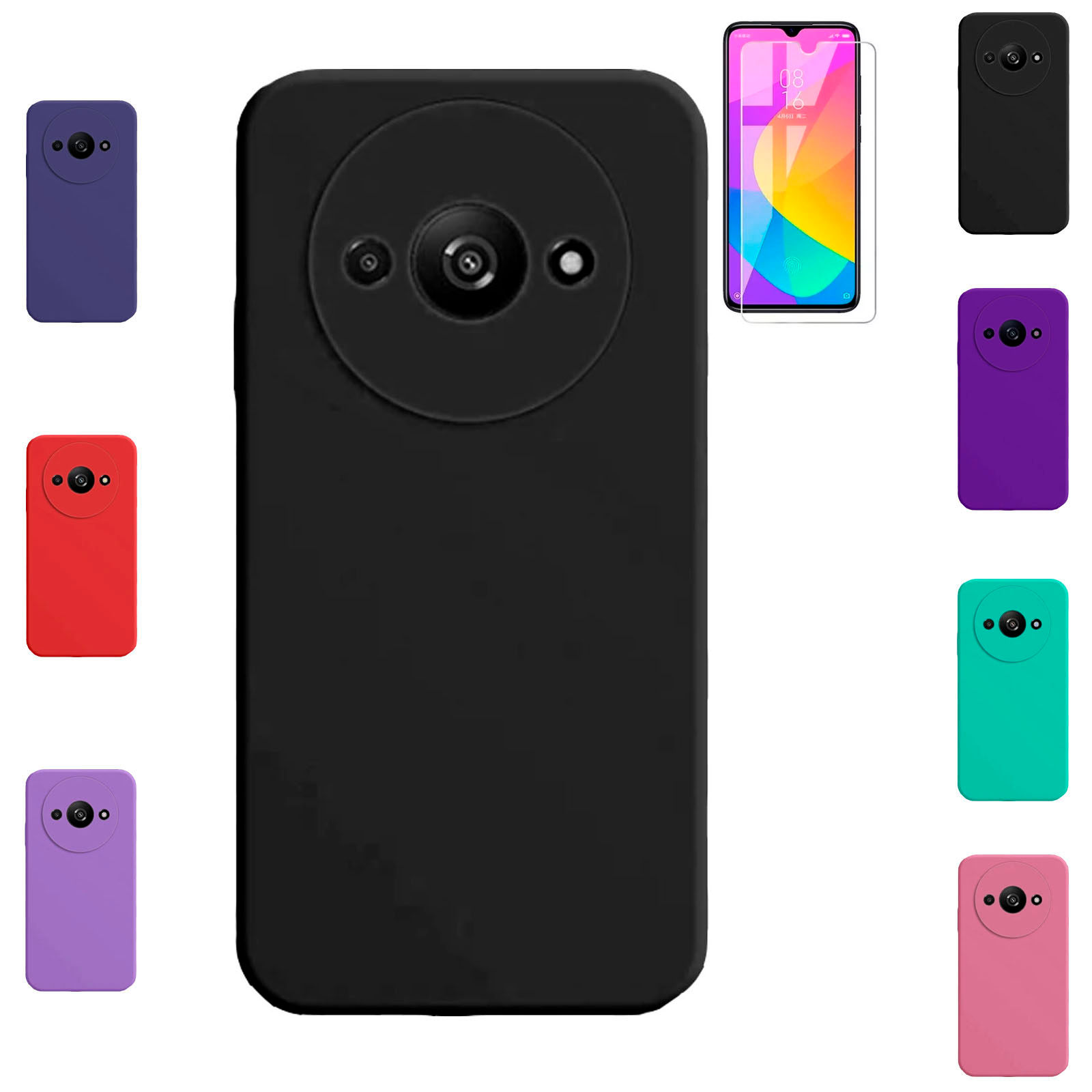 Funda Xiaomi Redmi A3 Protector Carcasa Mas Vidrio Templado