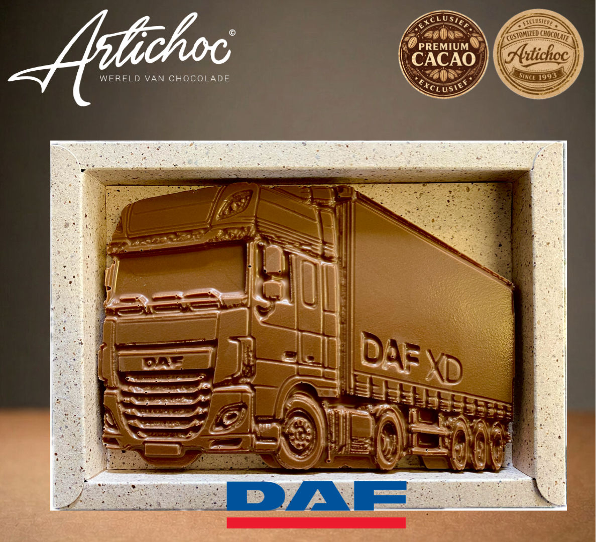Chocolade vrachtwagen DAF XD