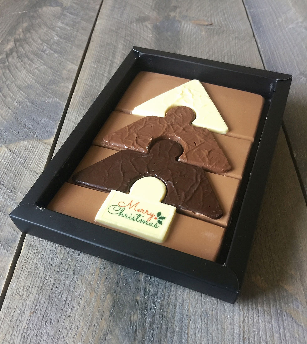 Thumbnail: Chocolade kerstboom puzzel 200 gram