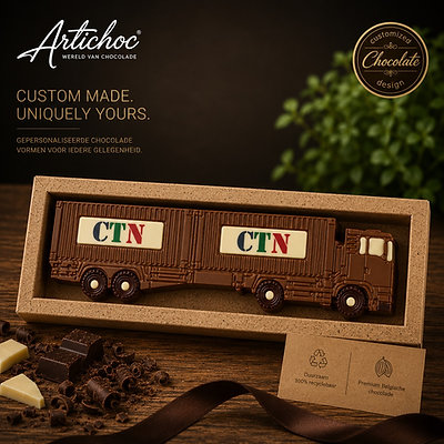 Chocolade Vrachtauto container transport