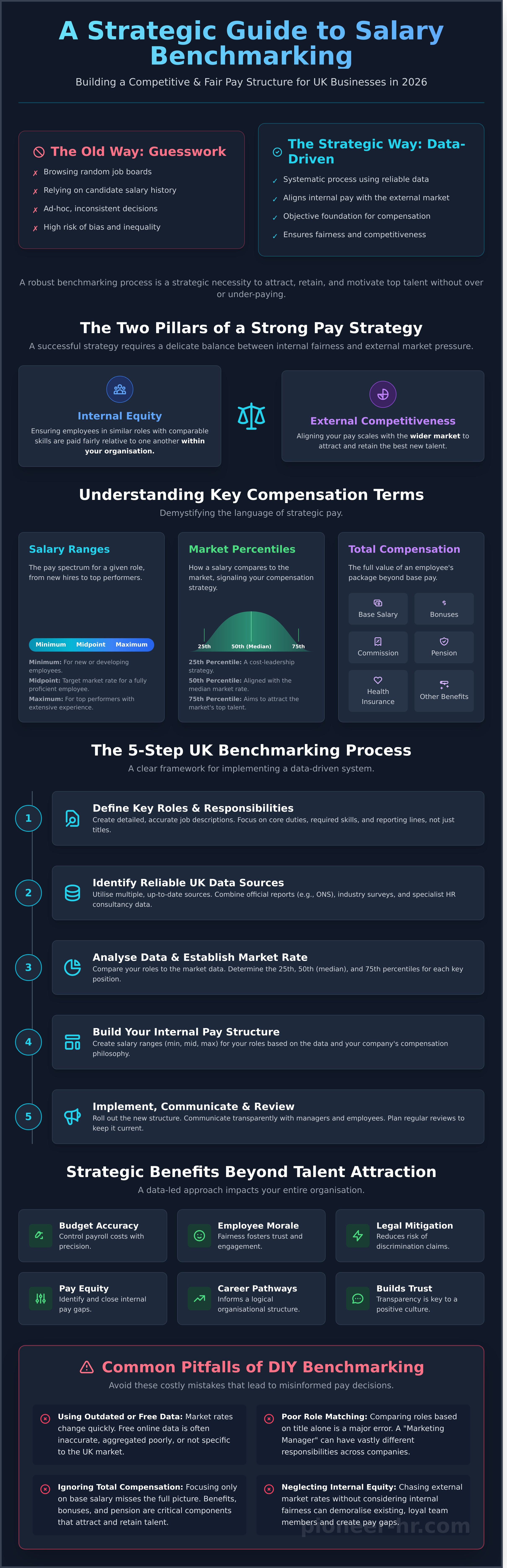 Salary benchmarking infographic - visual guide