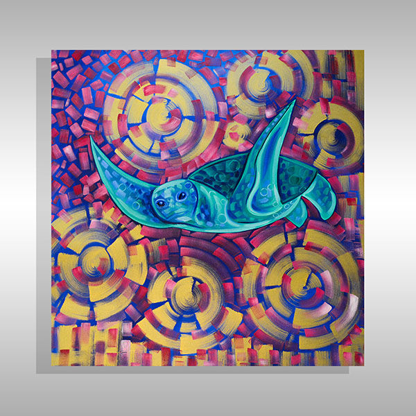 Contemporary Abstract Paintings with Sunsets in Aventura Florida at Laelanie Art Gallery