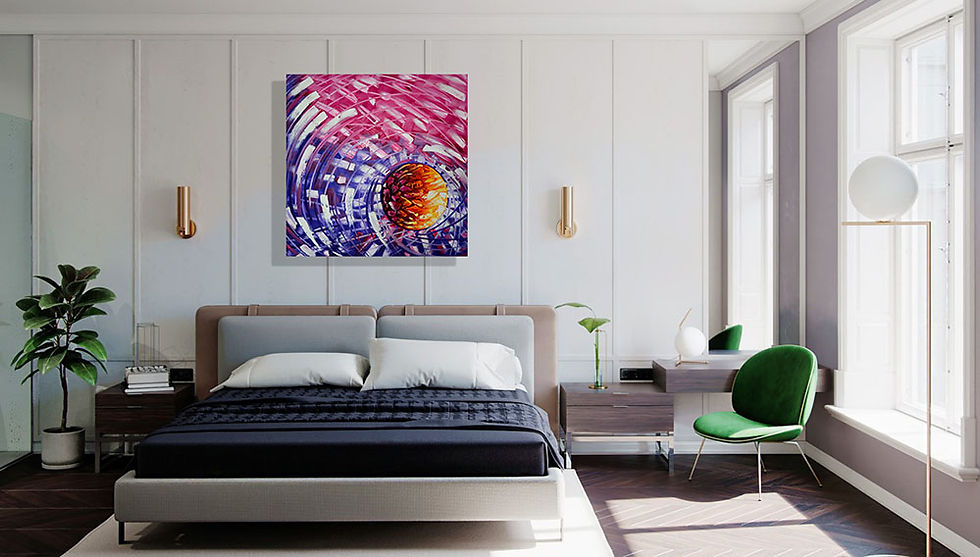 Cosmic Abstract Painting in Miami by Miami Artist Laelanie Larach