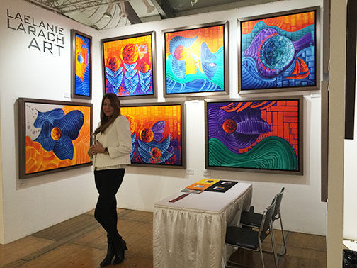 Laelanie Larach paintings at Art Basel Miami in Spectrum Miami