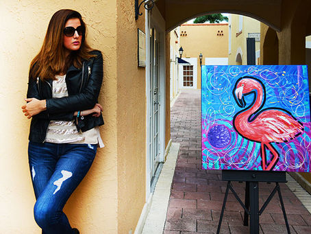 Best Contemporary Abstract Art in Hollywood Florida by Miami Based Artist Laelanie Larach