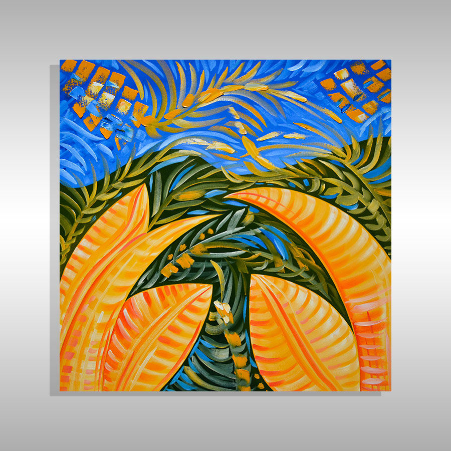 Palm Trees Paintings in Aventura Florida by Miami Contemporary Artist Laelanie Larach
