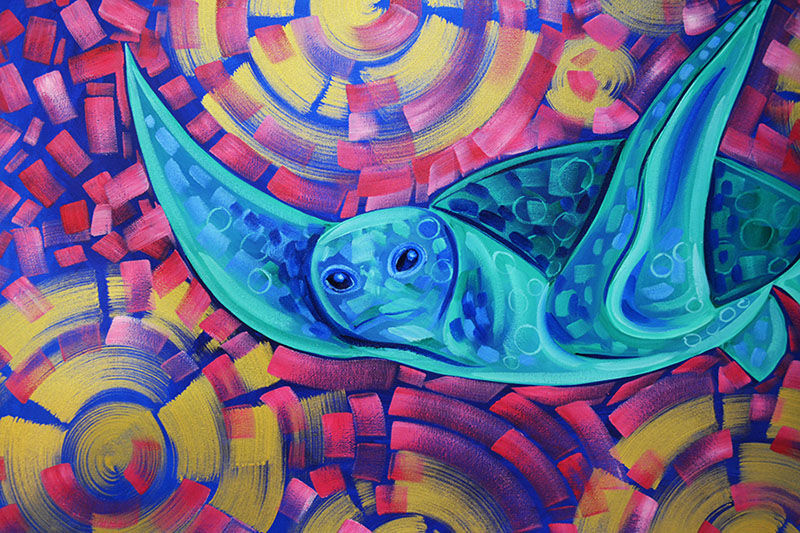 Where to Buy Local Abstract Paintings in Miami with Coastal Landscapes created by Laelanie Larach at Laelanie Art Gallery