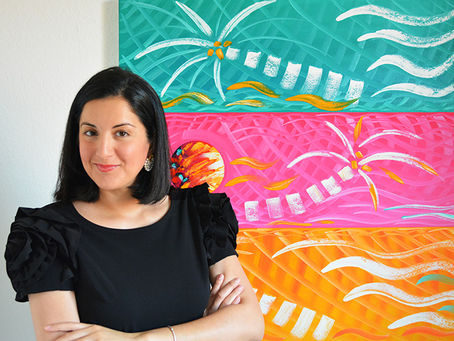 Upscale Tropical Oil Paintings for Modern Home Interiors created by Miami Visual Artist Laelanie Larach in Florida