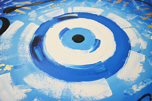 Famous Original Evil Eye Art created by Abstract Artist Laelanie Larach for sale at Laelanie Art Gallery
