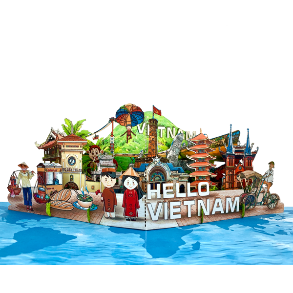Thiệp 3D mô hình ViệtNam