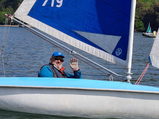 Steve smiling and waving in Blue Liberty